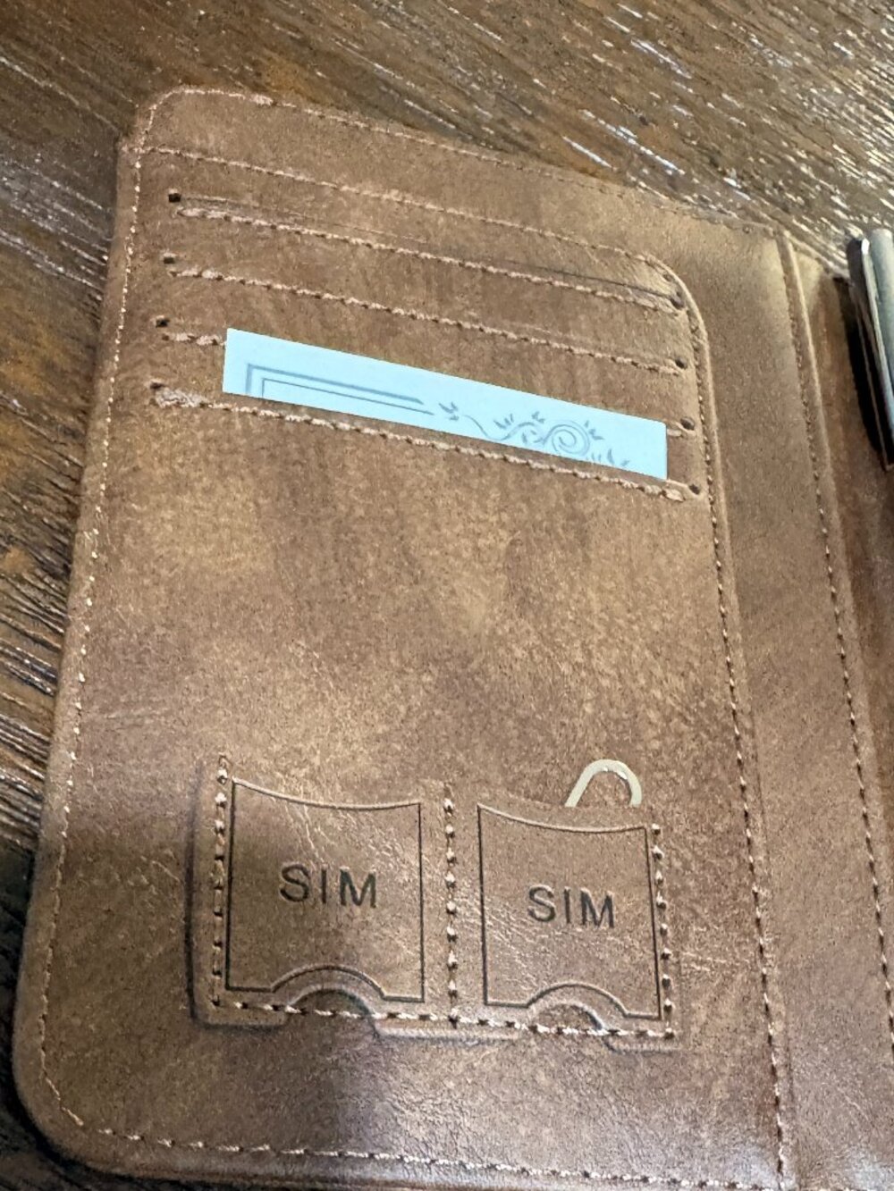 Brown Leather Passport Holder Wallet Case NEW - Picture 3 of 4